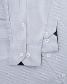 Manchester Camisa de Vestir Regular Fit Estampado de Cuadros Pequeños en Algodón-Poliéster - Manchester