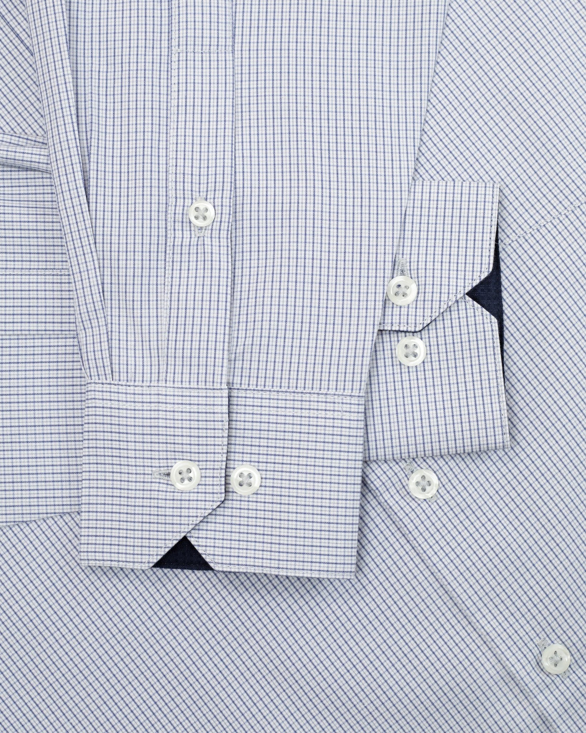 Manchester Camisa de Vestir Regular Fit Estampado de Cuadros Pequeños en Algodón-Poliéster - Manchester