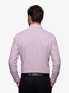 Manchester Camisa de Vestir Regular Fit Estampado de Cuadros Pequeños en Algodón-Poliéster - Manchester