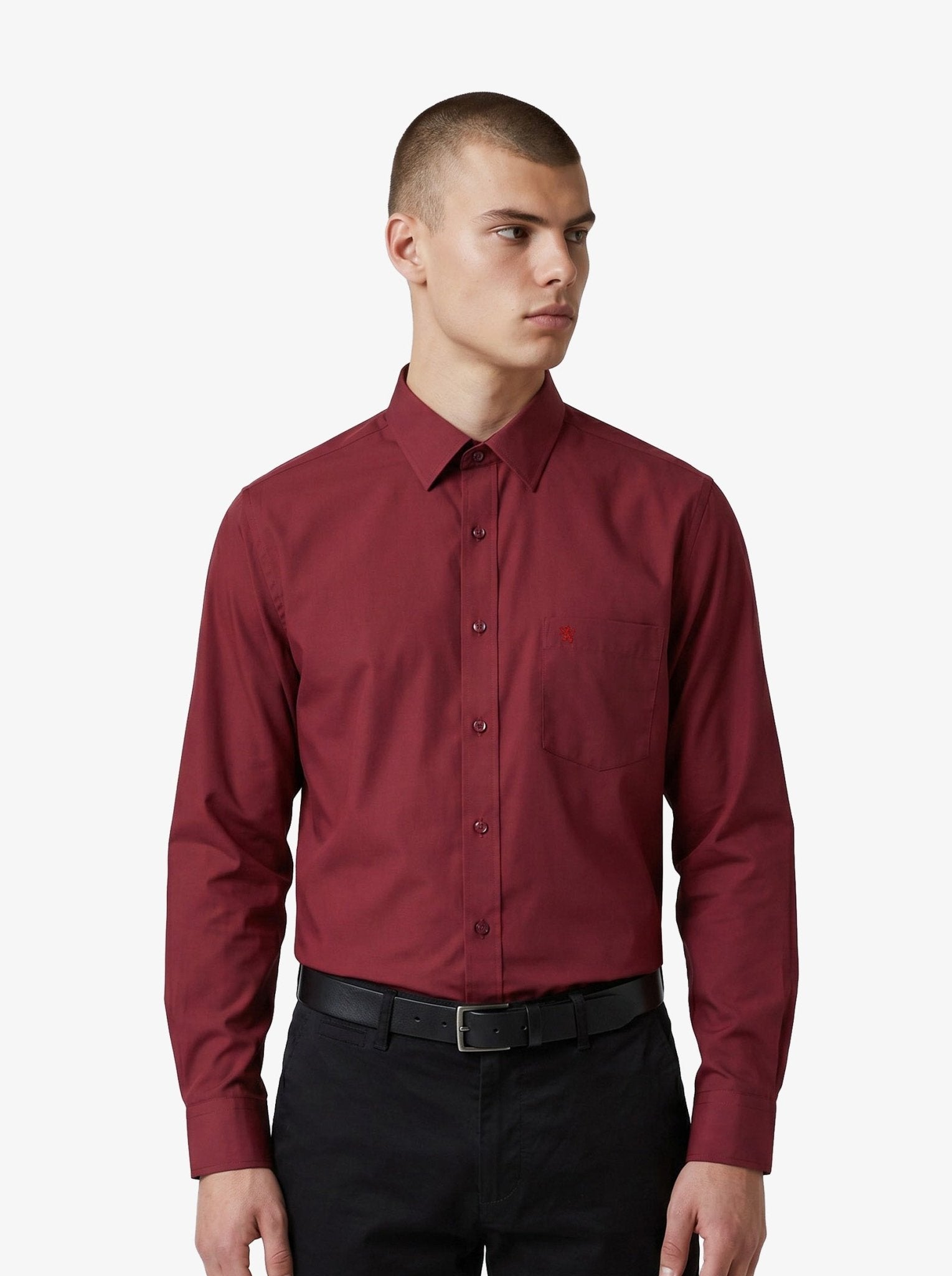 Manchester Camisa de Vestir Slim Fit Algodón y Poliéster- Manga Larga - Manchester
