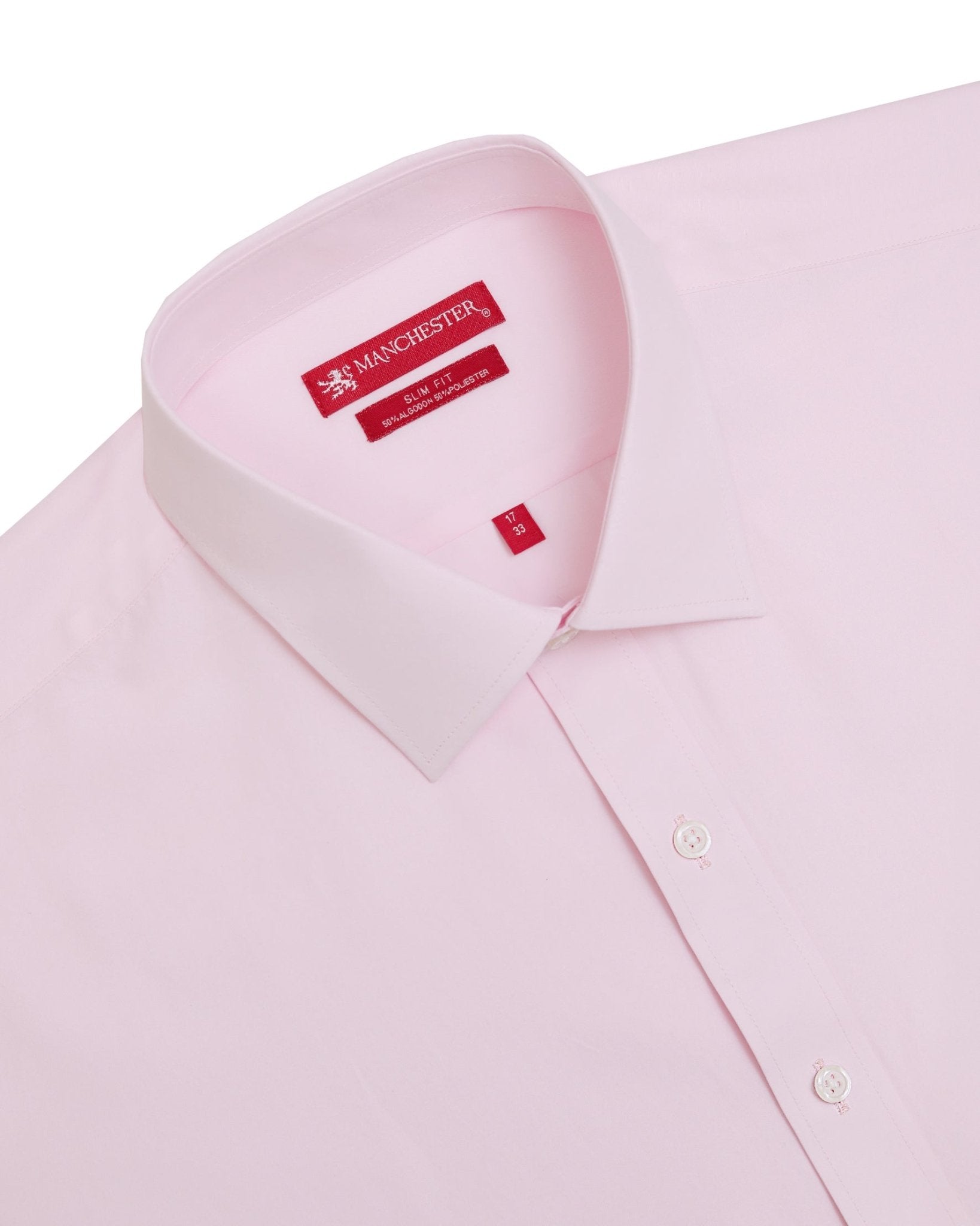 Manchester Camisa de Vestir Slim Fit Algodón y Poliéster- Manga Larga - Manchester