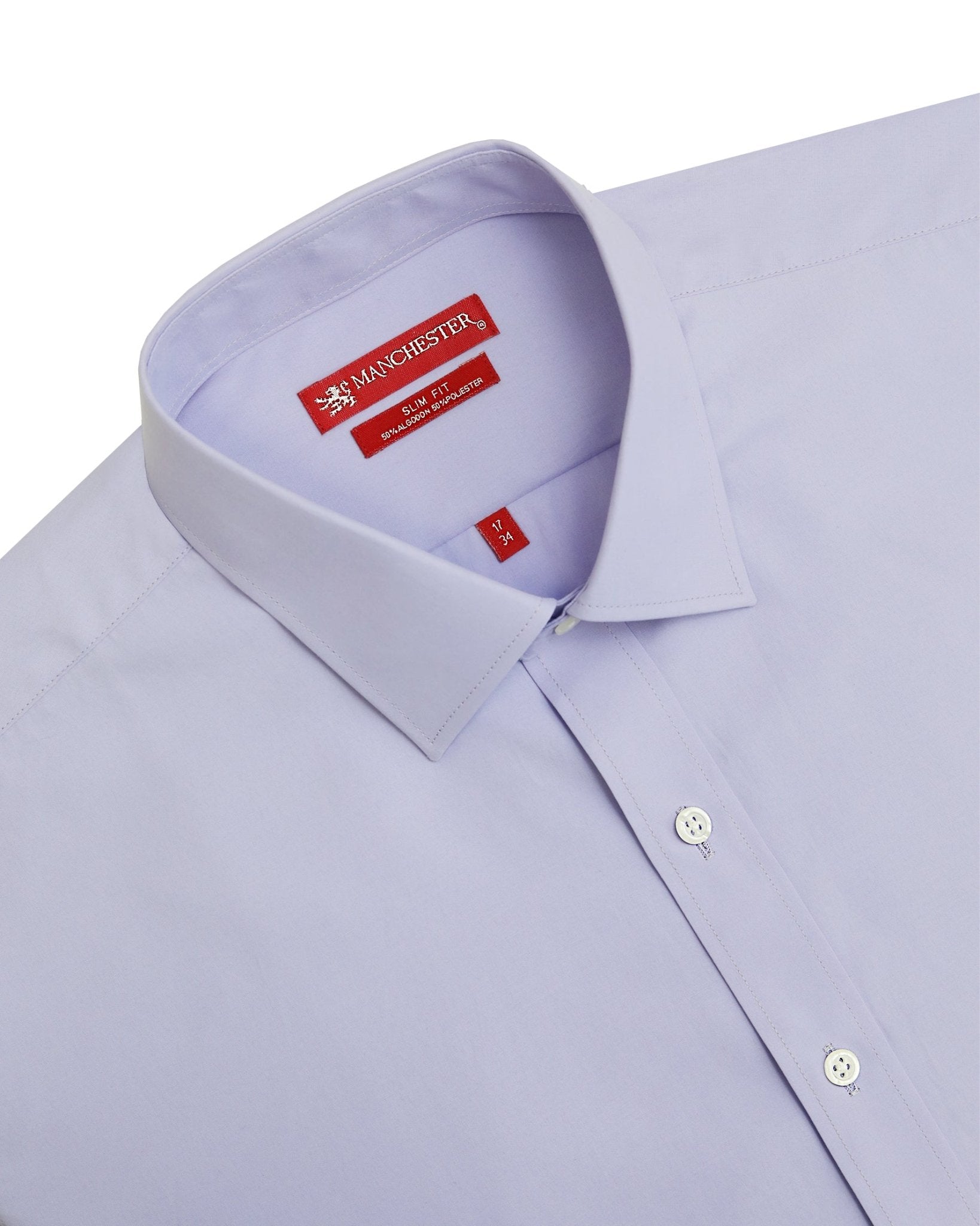 Manchester Camisa de Vestir Slim Fit Algodón y Poliéster- Manga Larga - Manchester