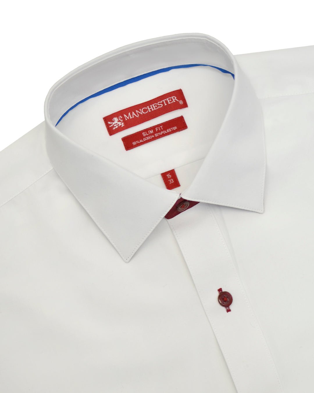 Manchester Camisa de Vestir Slim Fit Algodón y Poliéster Manga Larga - Manchester