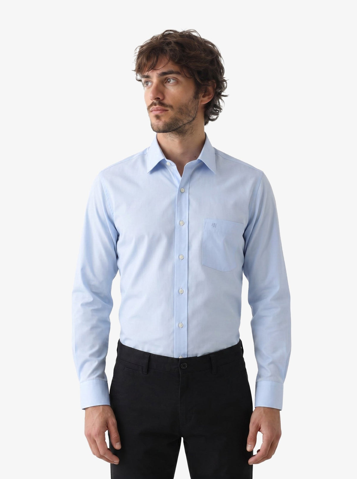 Manchester Camisa de Vestir Slim Fit Algodón y Poliéster- Manga Larga - Manchester