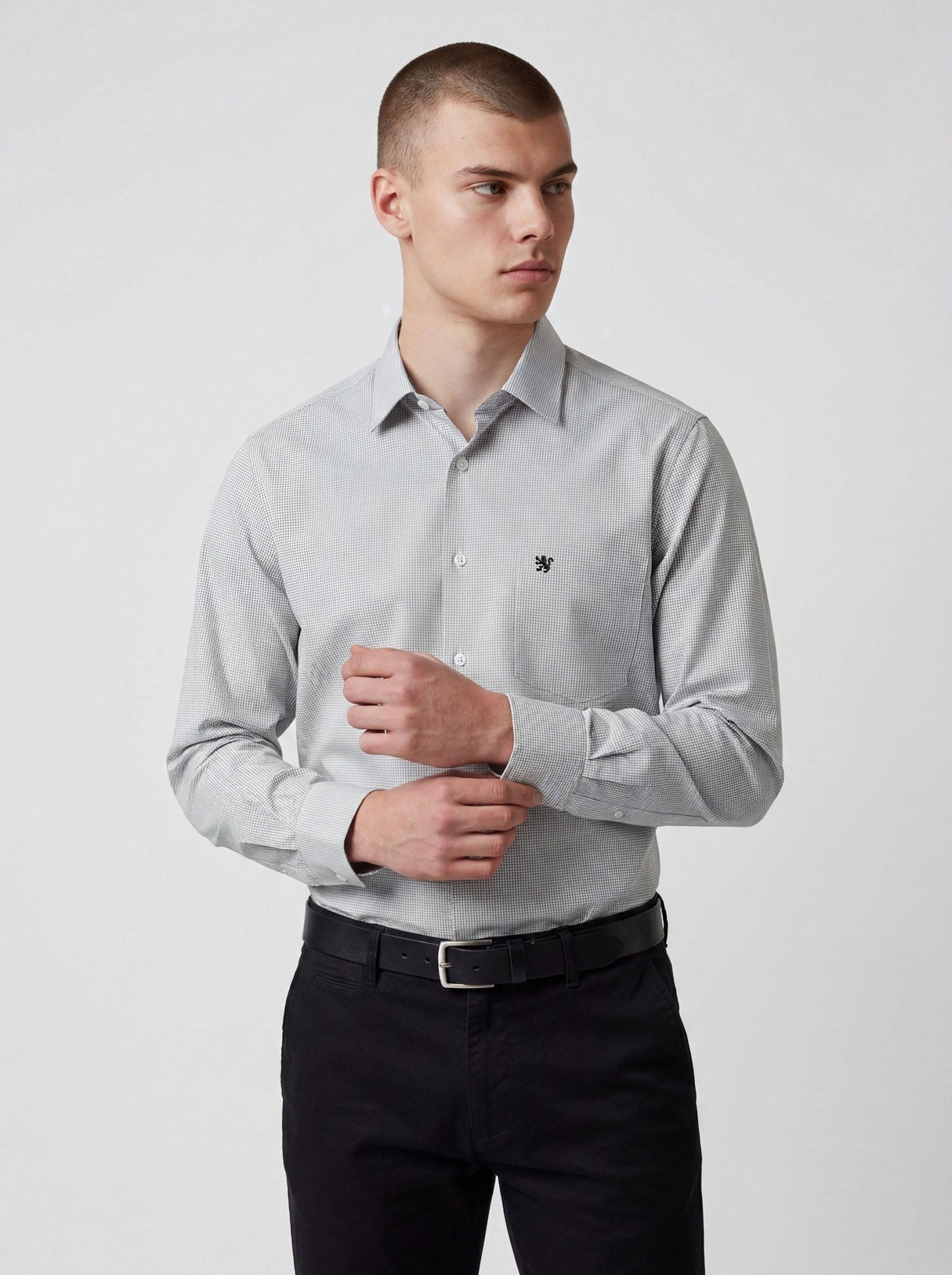 Manchester Camisa de Vestir Slim Fit Algodón y Poliéster - Manga Larga - Manchester
