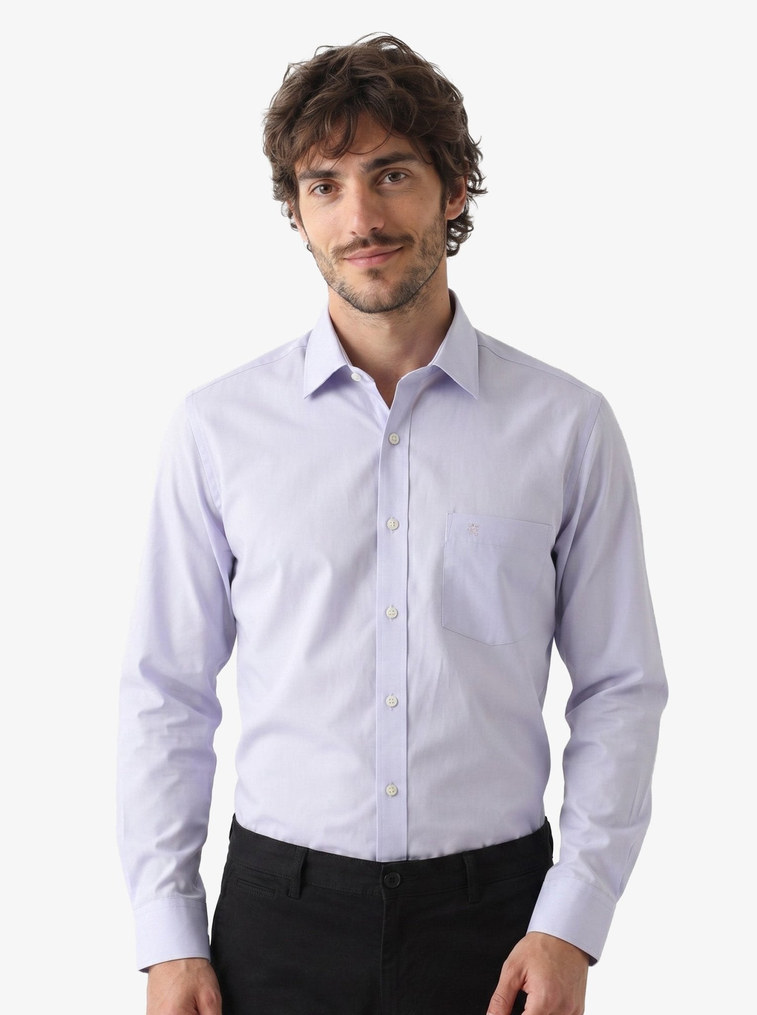 Manchester Camisa de Vestir Slim Fit Algodón y Poliéster- Manga Larga - Manchester