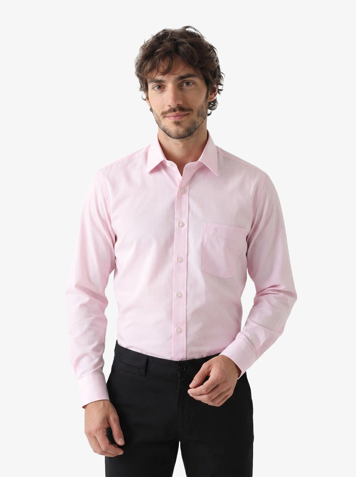 Manchester Camisa de Vestir Slim Fit Algodón y Poliéster- Manga Larga - Manchester