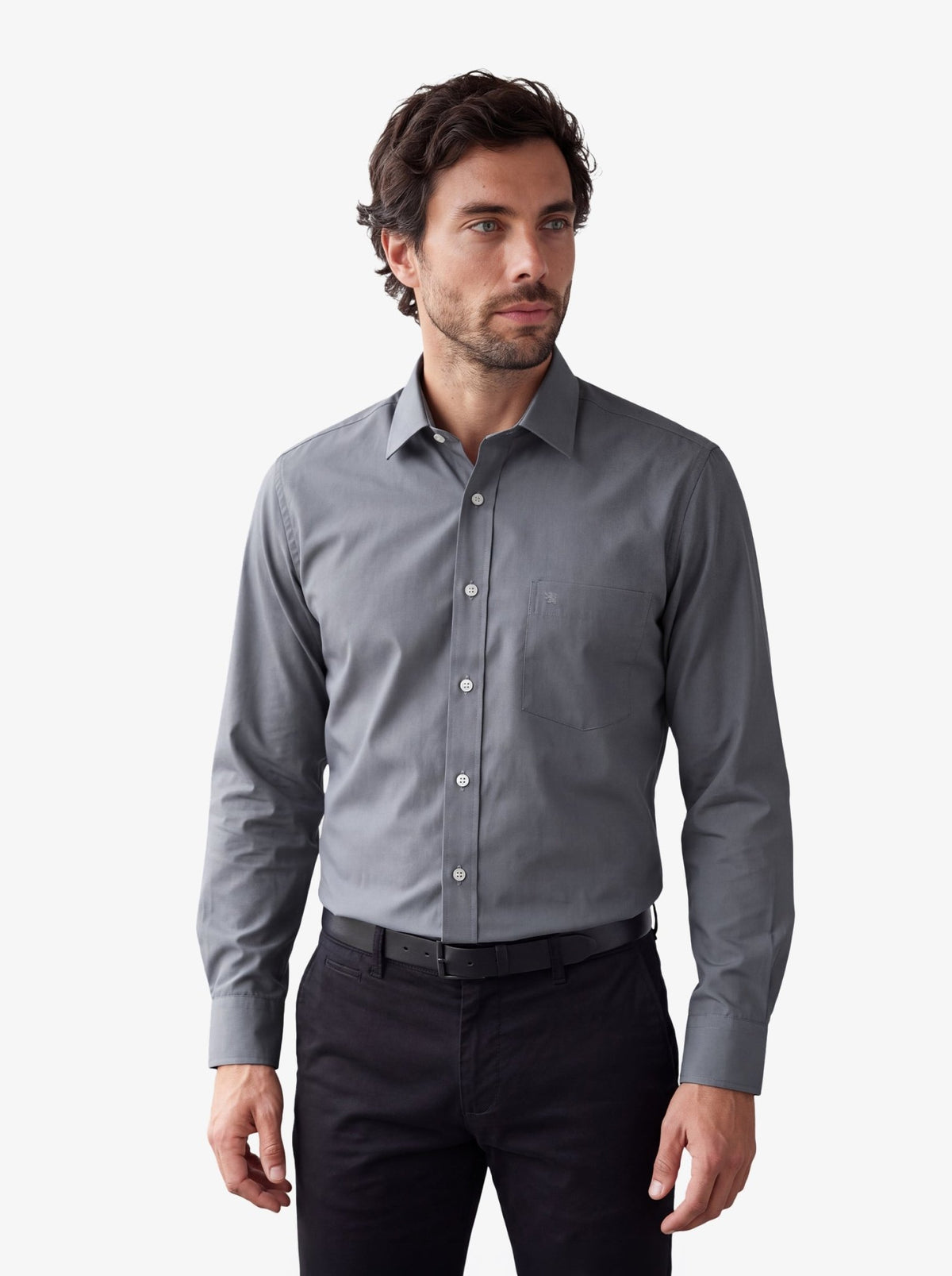 Manchester Camisa de Vestir Slim Fit Algodón y Poliéster- Manga Larga - Manchester