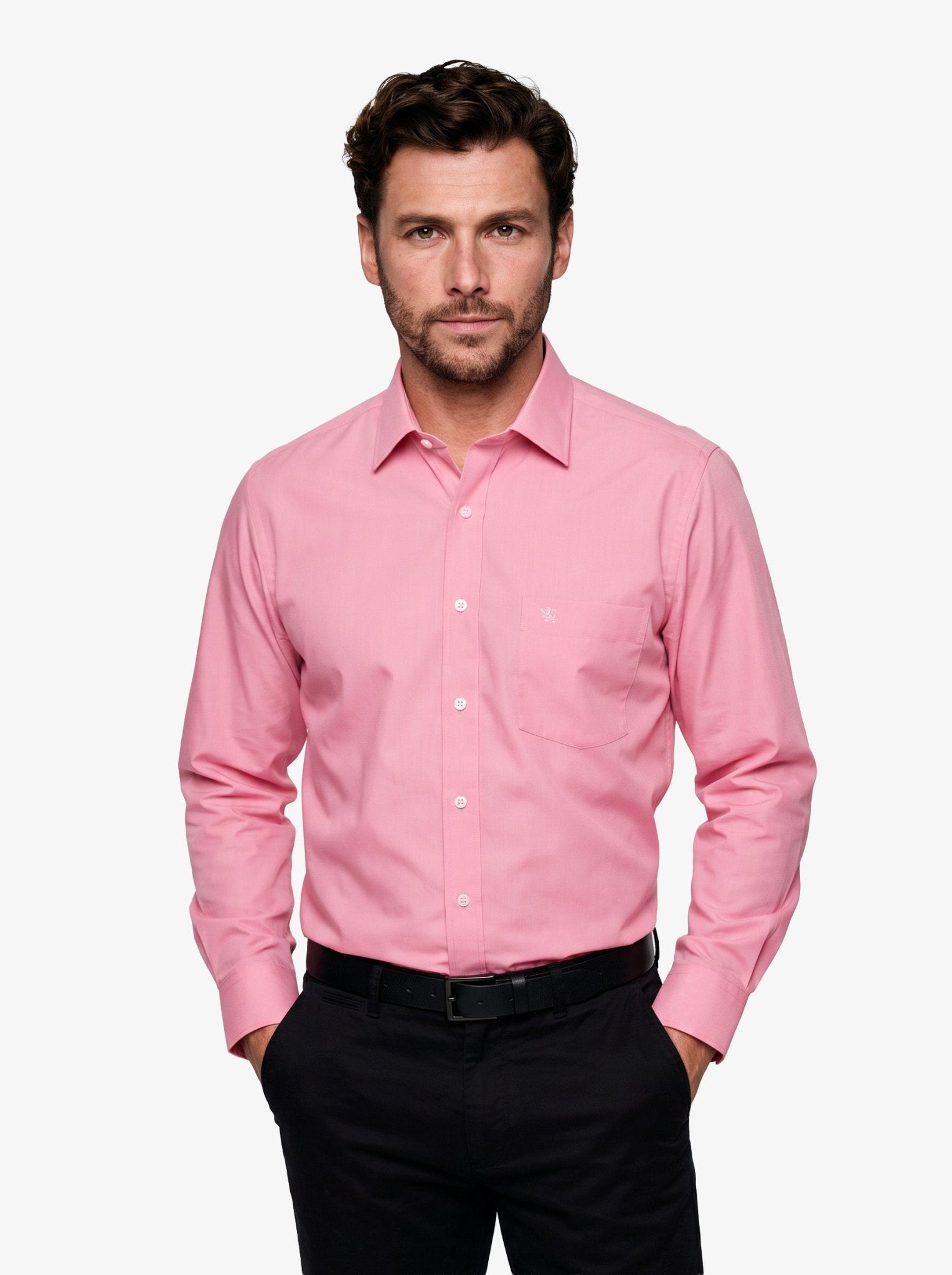 Manchester Camisa de Vestir Slim Fit Algodón y Poliéster- Manga Larga - Manchester