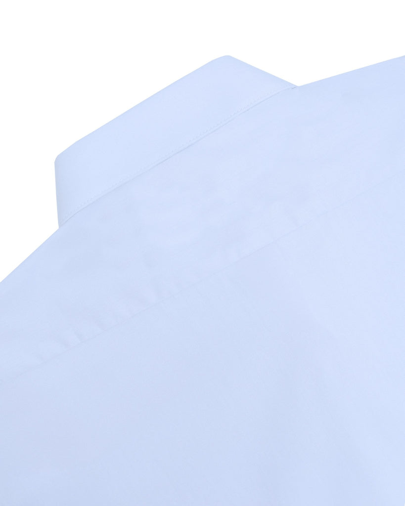 Manchester Camisa de Vestir Slim Fit con Cuello Ajustable y Puño Convertible de Algodón y Poliéster - Manchester