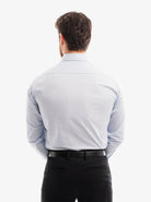 Manchester Camisa de Vestir Slim Fit con Cuello Ajustable y Puño Convertible de Algodón y Poliéster - Manchester