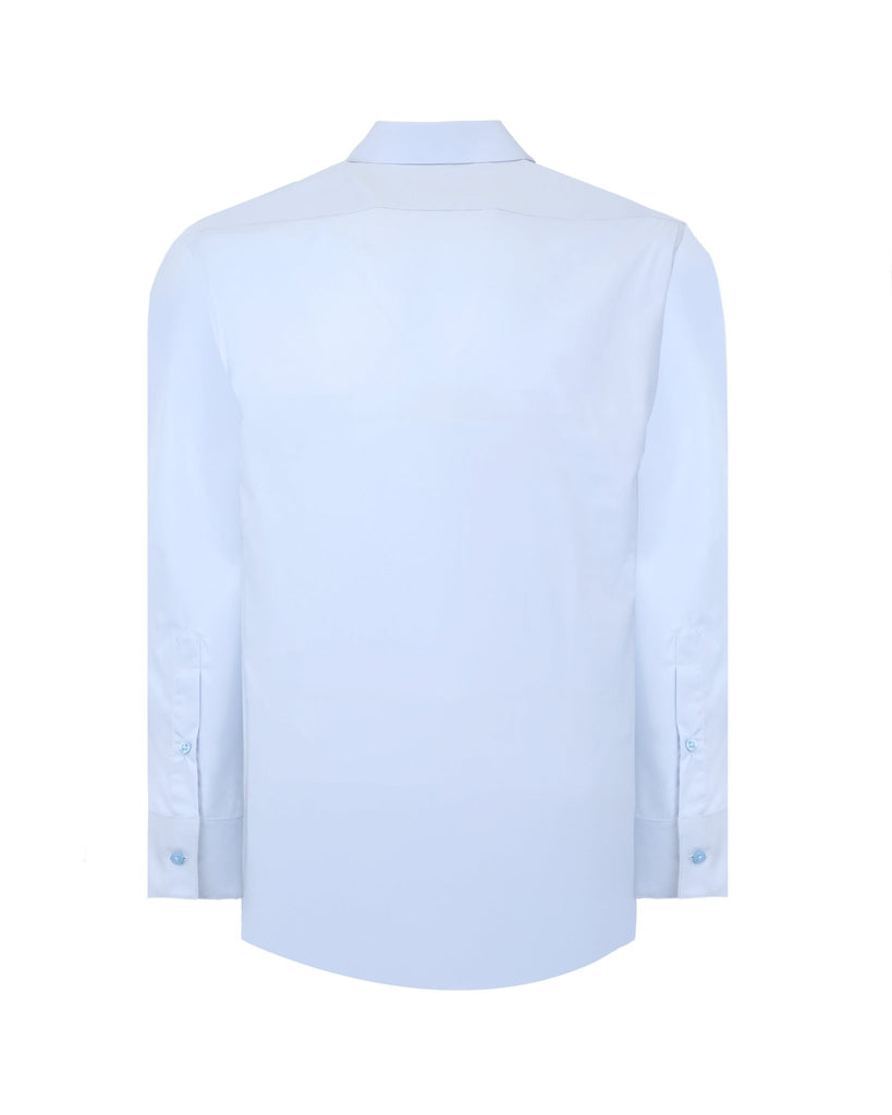 Manchester Camisa de Vestir Slim Fit con Cuello Ajustable y Puño Convertible de Algodón y Poliéster - Manchester