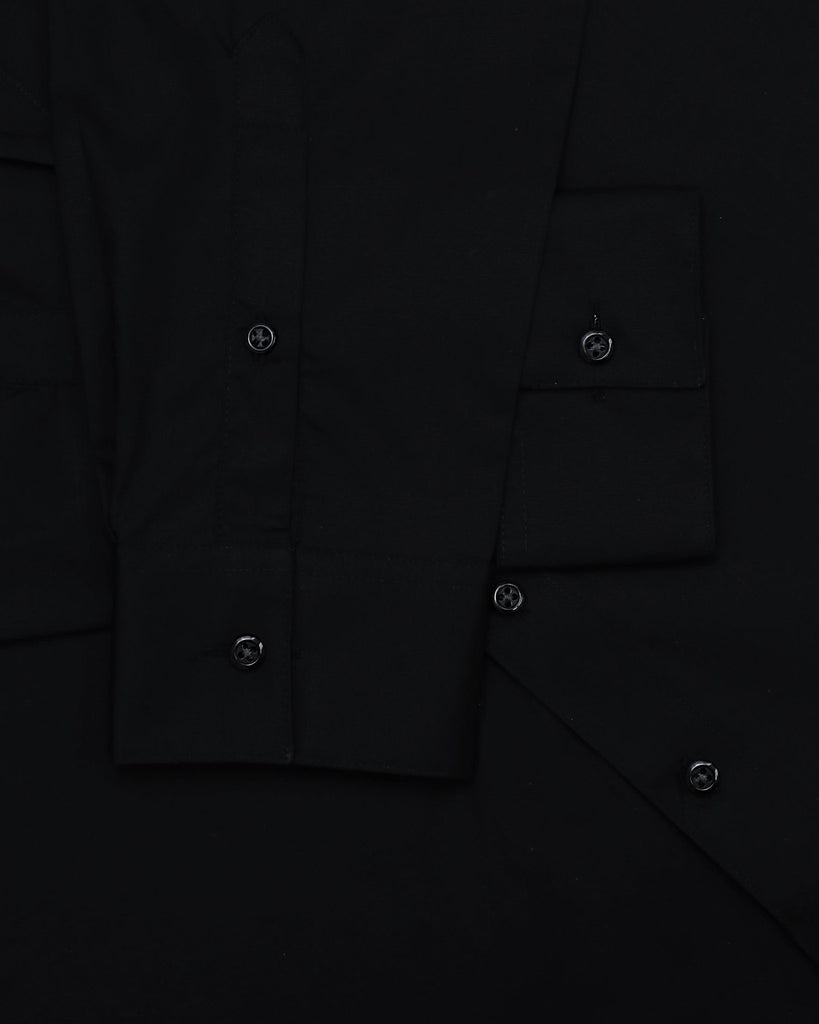 Manchester Camisa de Vestir Slim Fit con Cuello Ajustable y Puño Convertible de Algodón y Poliéster - Manchester