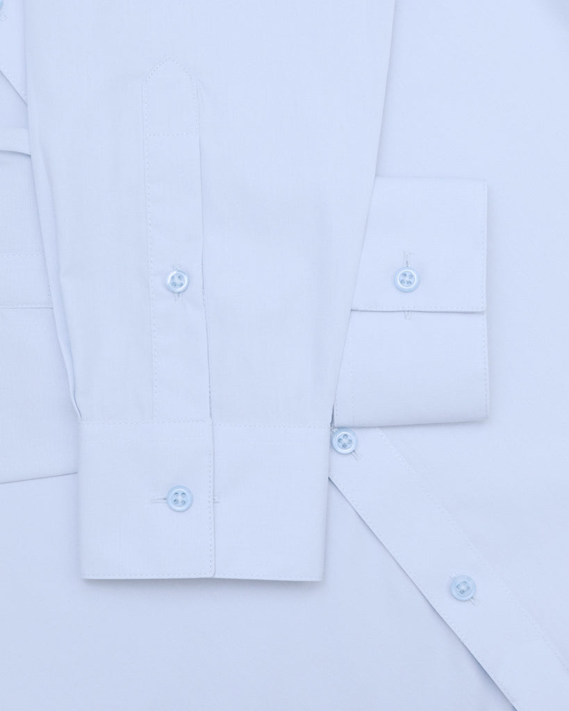 Manchester Camisa de Vestir Slim Fit con Cuello Ajustable y Puño Convertible de Algodón y Poliéster - Manchester