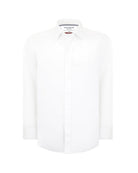 Manchester Camisa de Vestir Slim Fit con Cuello Ajustable y Puño Convertible de Algodón y Poliéster - Manchester