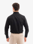 Manchester Camisa de Vestir Slim Fit con Cuello Ajustable y Puño Convertible de Algodón y Poliéster - Manchester