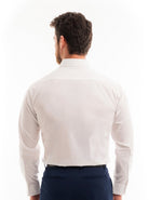 Manchester Camisa de Vestir Slim Fit con Cuello Ajustable y Puño Convertible de Algodón y Poliéster color azul para hombre