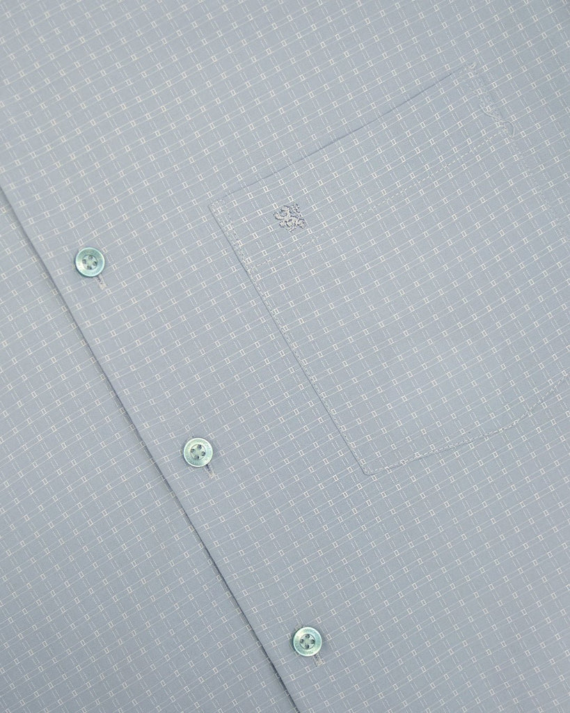 Manchester Camisa de Vestir Slim Fit Cuadrados Sutiles Manga Larga - Manchester