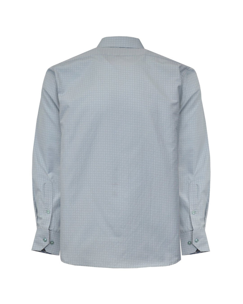 Manchester Camisa de Vestir Slim Fit Cuadrados Sutiles Manga Larga - Manchester