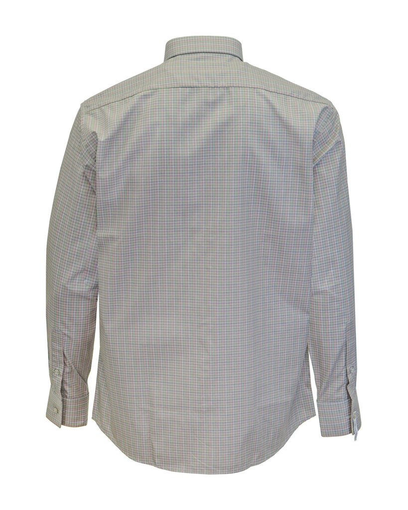 Manchester Camisa de Vestir Slim Fit Cuadros Sutiles Algodón y Poliéster Manga Larga - Manchester