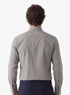 Manchester Camisa de Vestir Slim Fit Cuadros Sutiles Algodón y Poliéster Manga Larga color gris para hombre