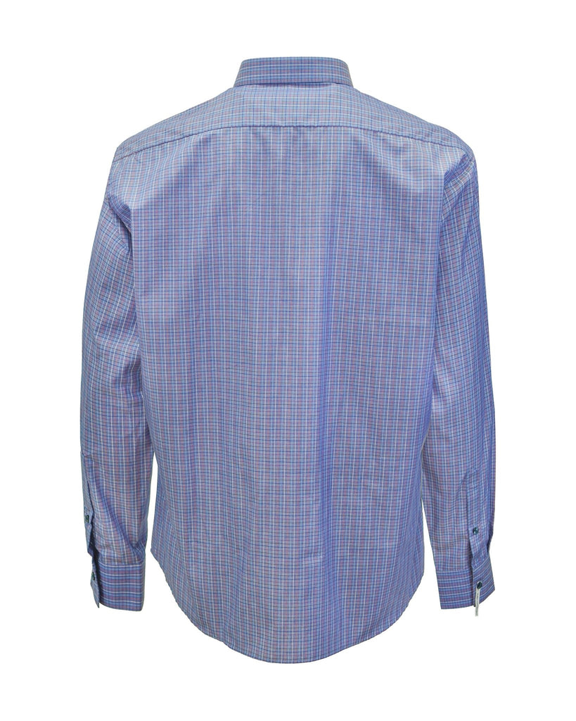 Manchester Camisa de Vestir Slim Fit Cuadros Sutiles Algodón y Poliéster Manga Larga - Manchester