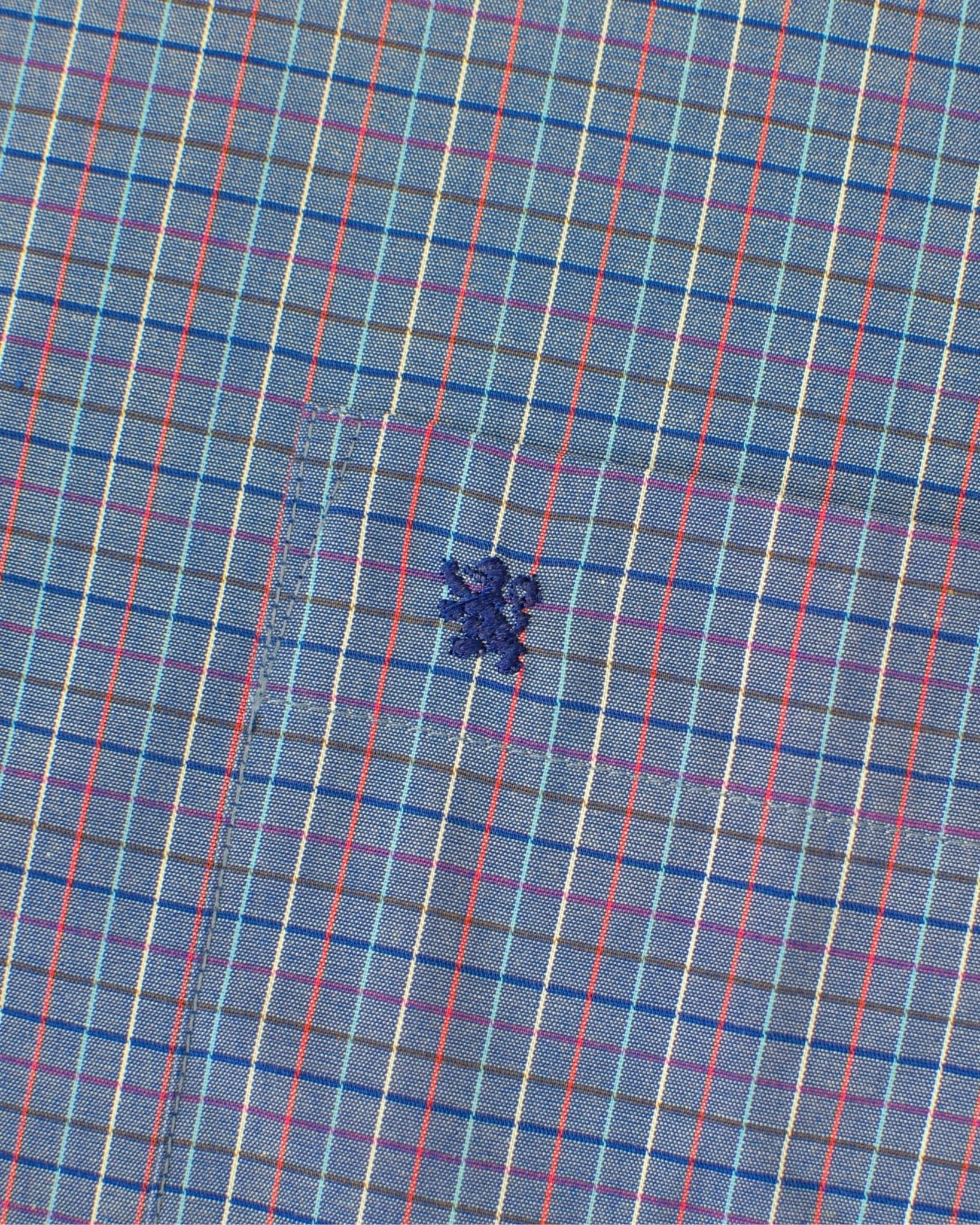 Manchester Camisa de Vestir Slim Fit Cuadros Sutiles Algodón y Poliéster Manga Larga - Manchester