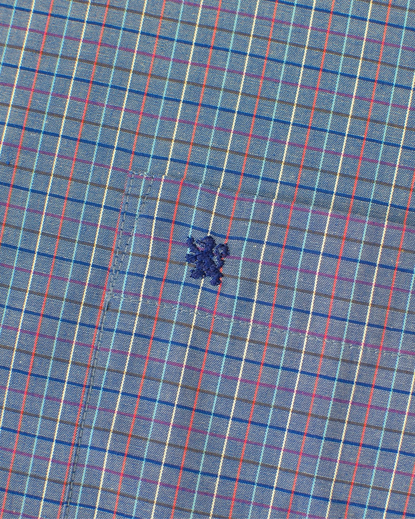 Manchester Camisa de Vestir Slim Fit Cuadros Sutiles Algodón y Poliéster Manga Larga - Manchester