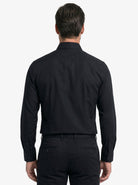 Manchester Camisa de Vestir Slim Fit en Algodon color negro para hombre