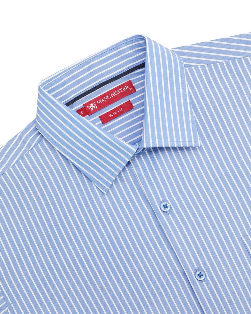 Manchester Camisa de Vestir Slim Fit en Rayas - Manchester