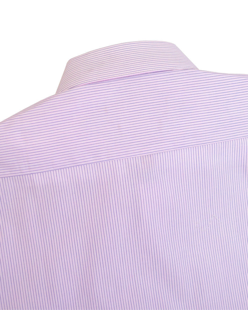 Manchester Camisa de Vestir Slim Fit Líneas Finas Algodón y Poliéster Manga Larga - Manchester