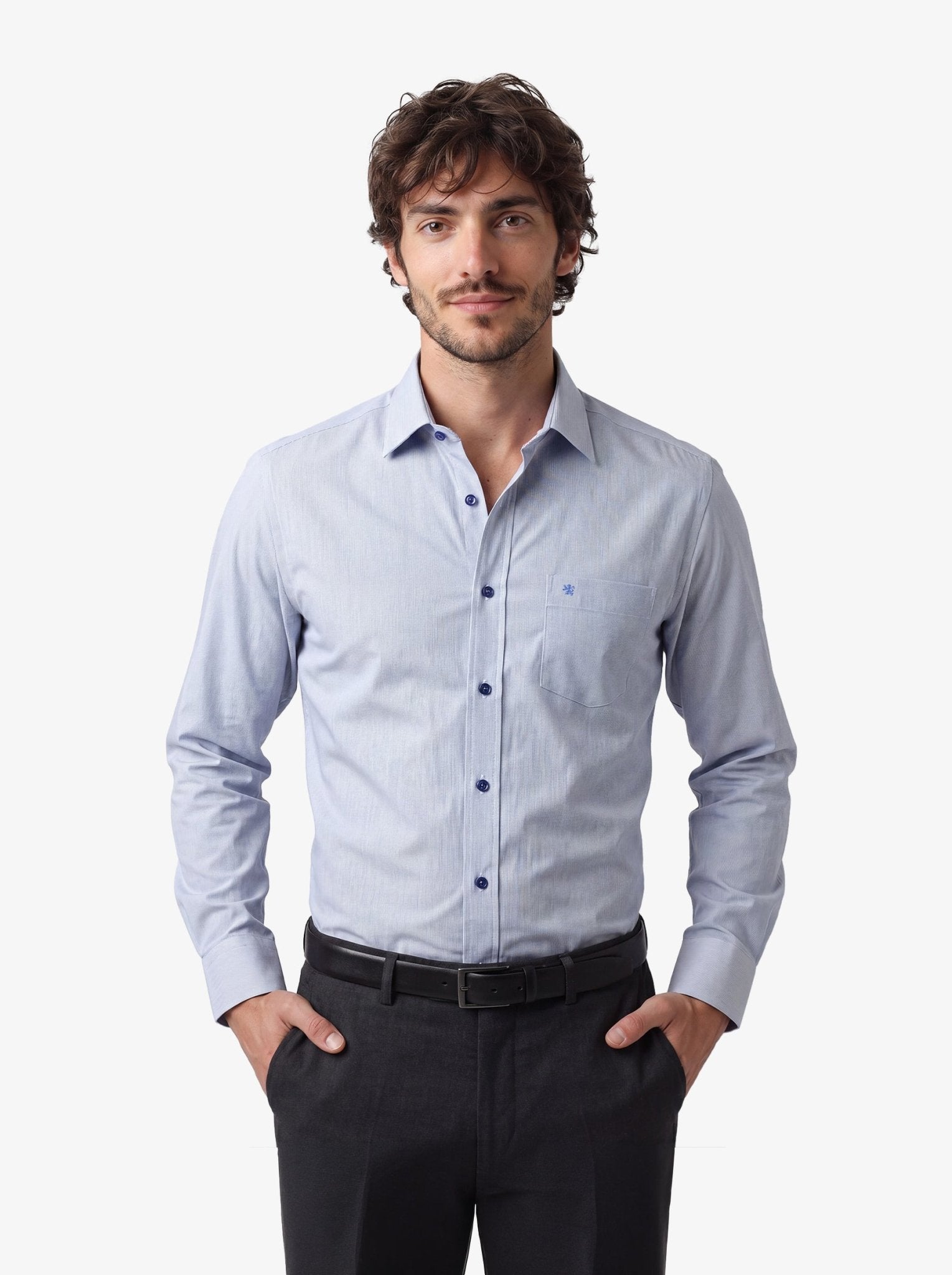 Manchester Camisa de Vestir Slim Fit Mezcla Poliéster y Algodón - Manchester