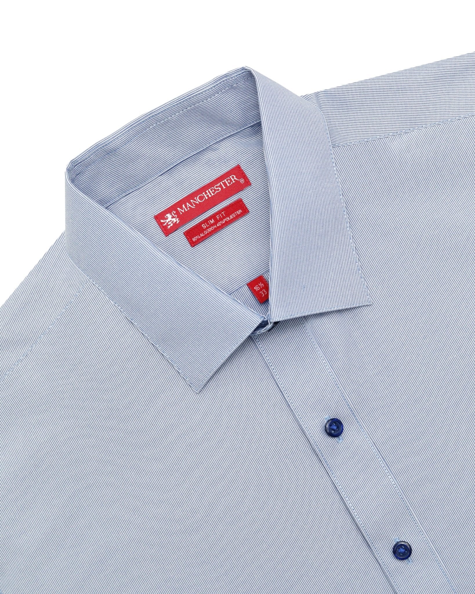 Manchester Camisa de Vestir Slim Fit Mezcla Poliéster y Algodón - Manchester