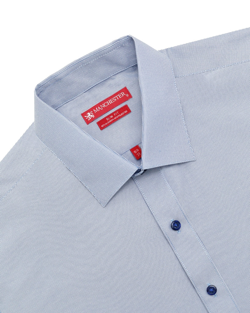 Manchester Camisa de Vestir Slim Fit Mezcla Poliéster y Algodón - Manchester