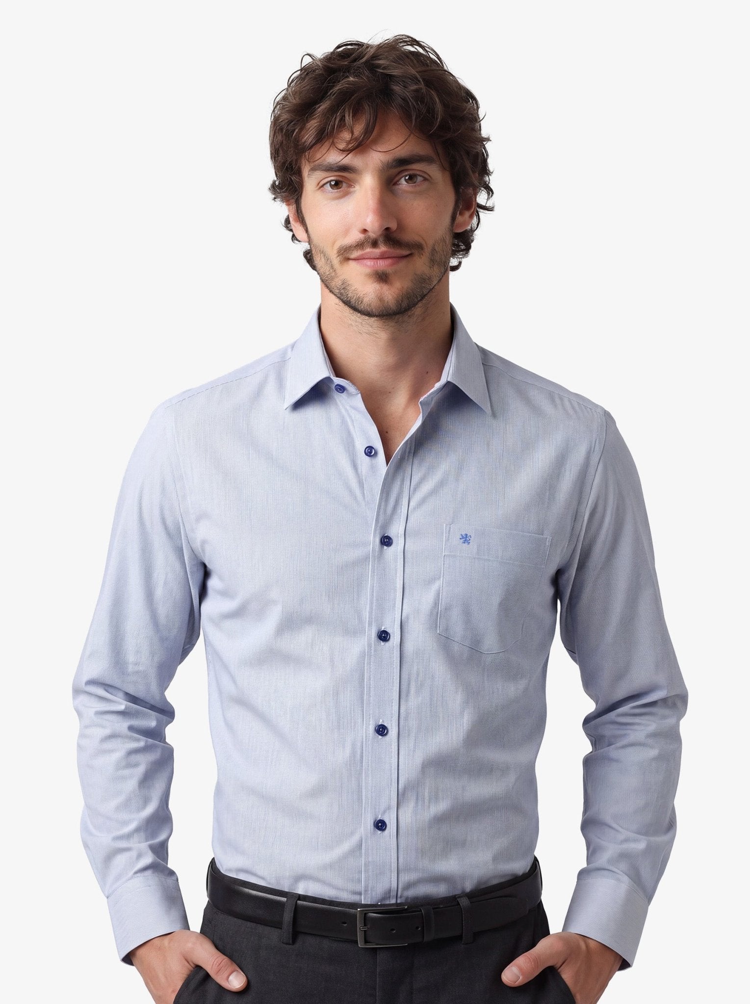 Manchester Camisa de Vestir Slim Fit Mezcla Poliéster y Algodón - Manchester