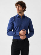 Manchester Camisa de Vestir Slim Fit Puños Convertibles - Mezcla de algodón - Manchester