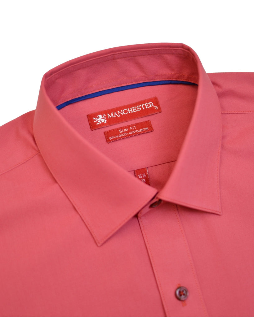 Manchester Camisa de Vestir Slim Fit Puños Convertibles - Mezcla de algodón - Manchester