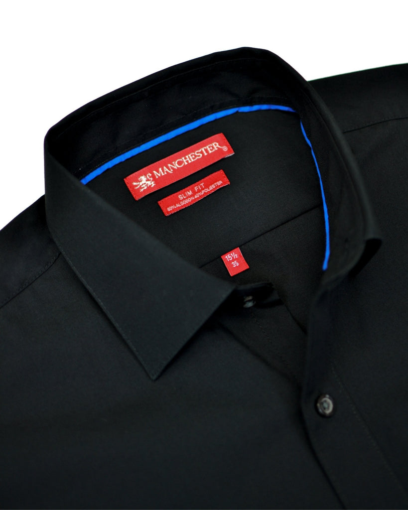 Manchester Camisa de Vestir Slim Fit Puños Convertibles - Mezcla de algodón - Manchester