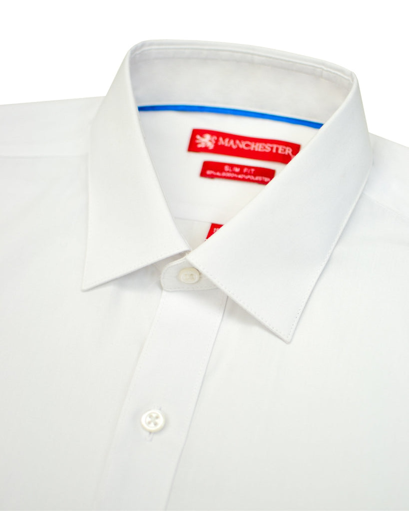 Manchester Camisa de Vestir Slim Fit Puños Convertibles - Mezcla de algodón - Manchester