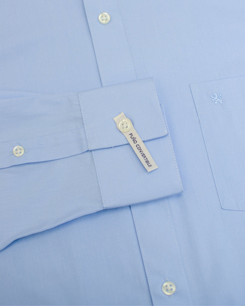 Manchester Camisa de Vestir Slim Fit Puños Convertibles - Mezcla de algodón - Manchester