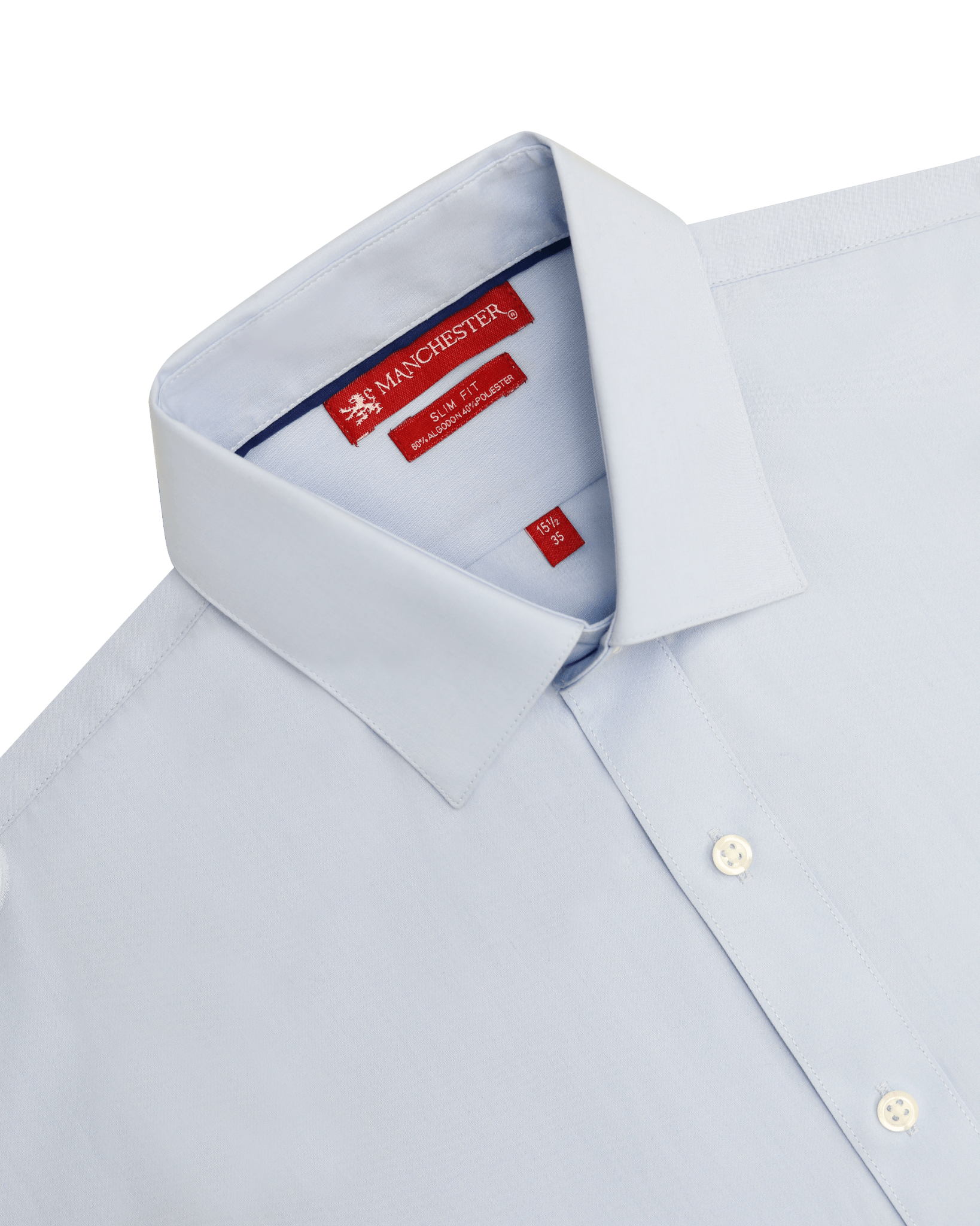 Manchester Camisa de Vestir Slim Fit Puños Convertibles - Mezcla de algodón - Manchester