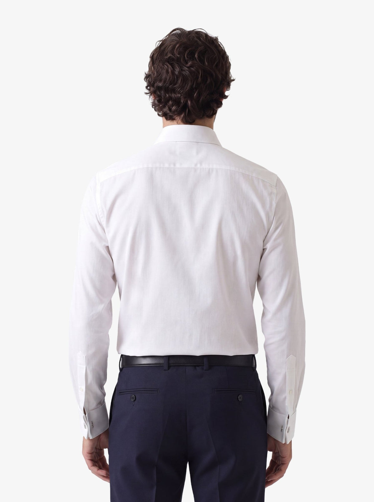 Manchester Camisa Etiqueta 100% Algodón Puño Francés Tapeta Oculta Slim Fit - Manchester