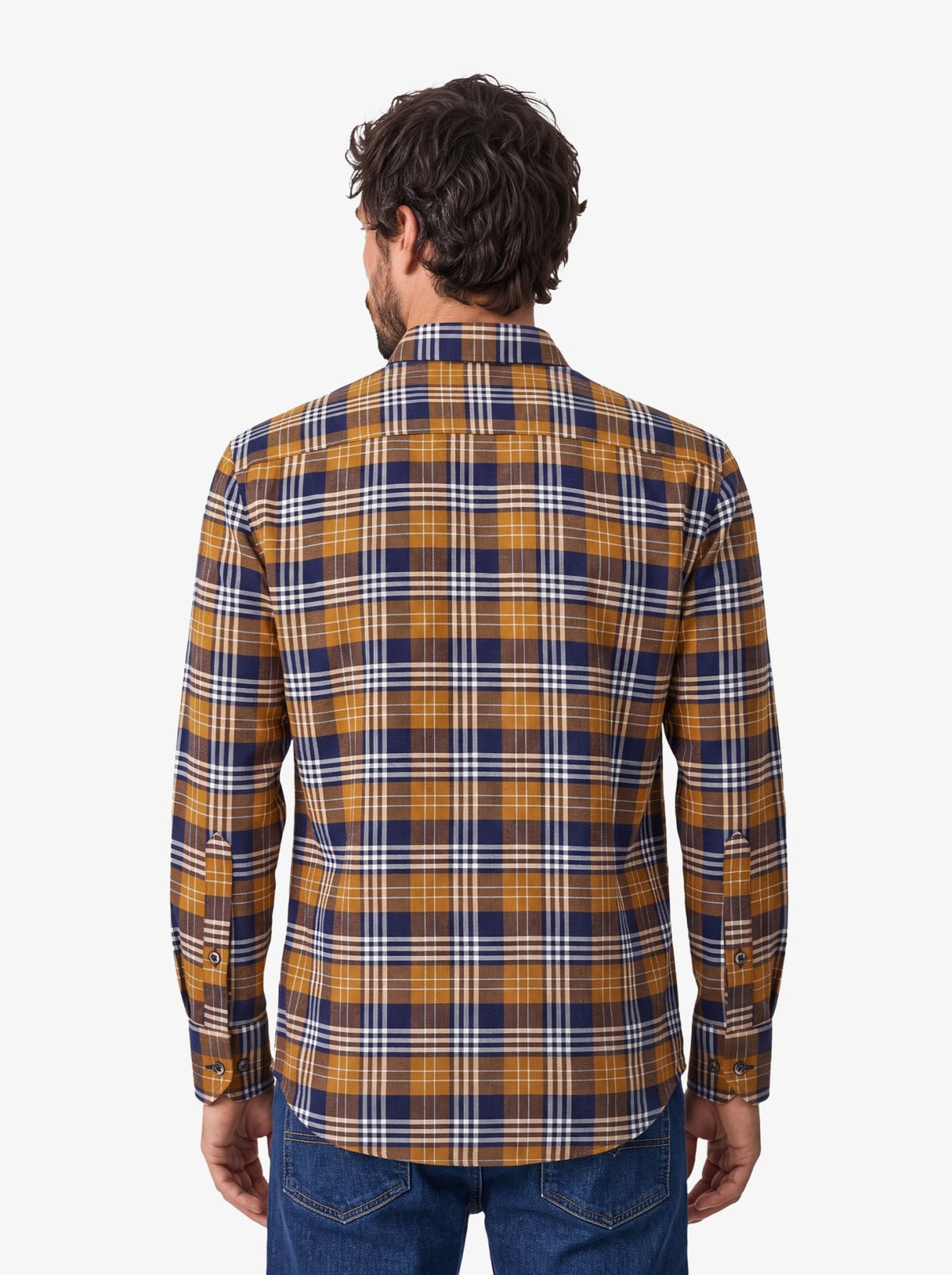 Manchester Camisa Franela Button Down 100% Algodón Cuadros - Manchester