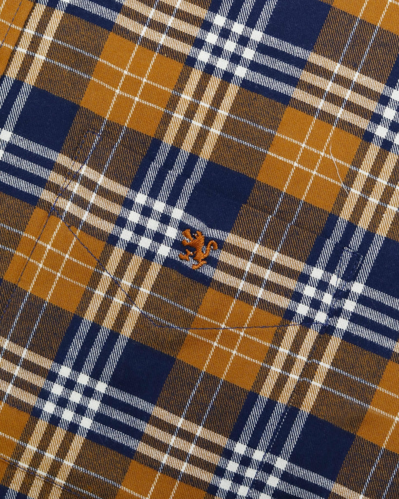 Manchester Camisa Franela Button Down Cuadrado - 100% Algodón - Manchester