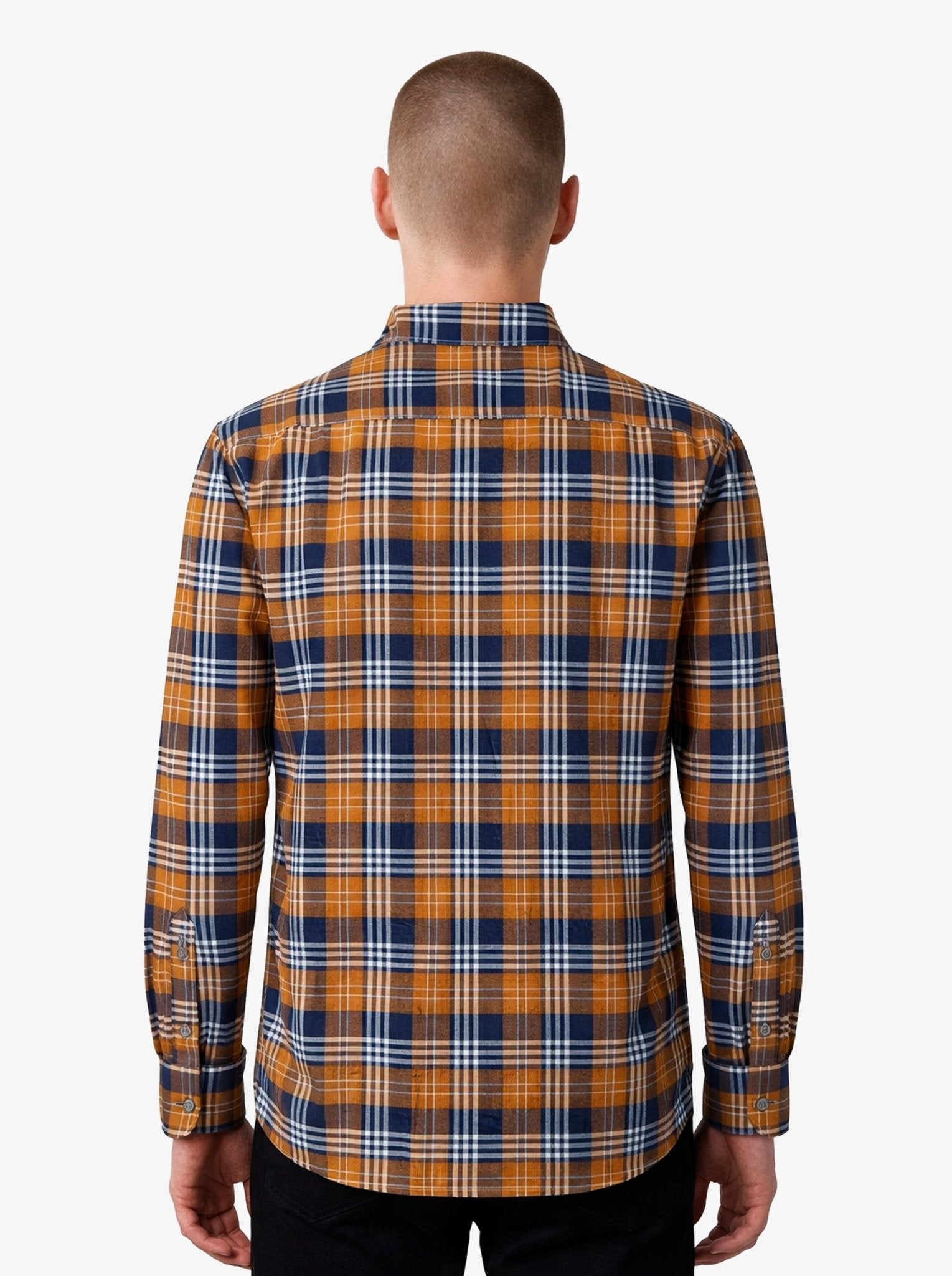 Manchester Camisa Franela Button Down Cuadrado - 100% Algodón - Manchester