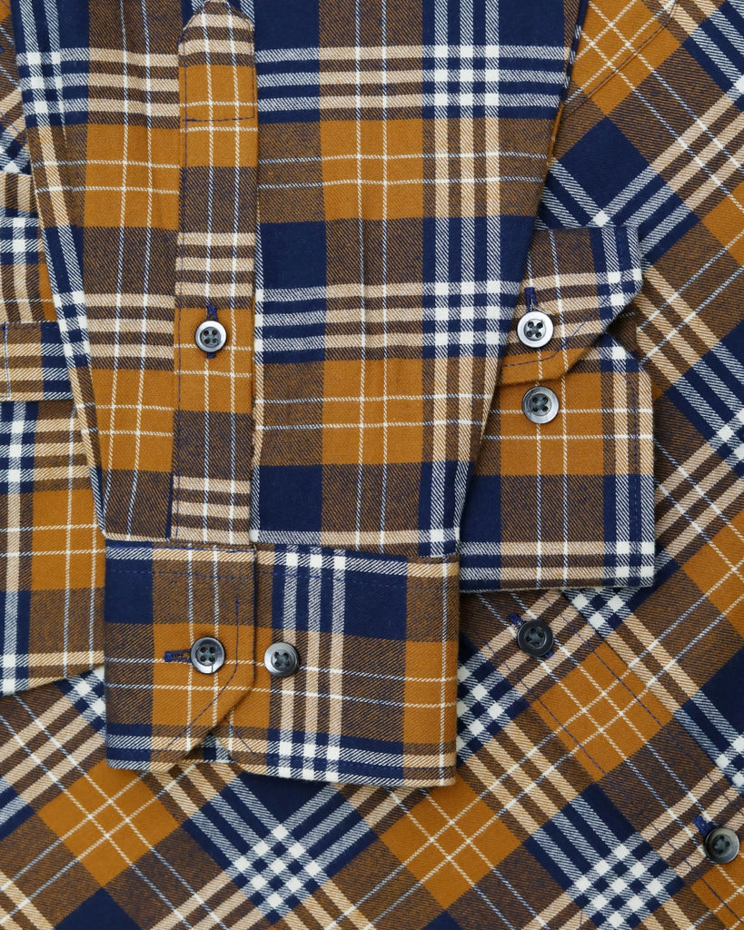 Manchester Camisa Franela Button Down Cuadrado - 100% Algodón - Manchester