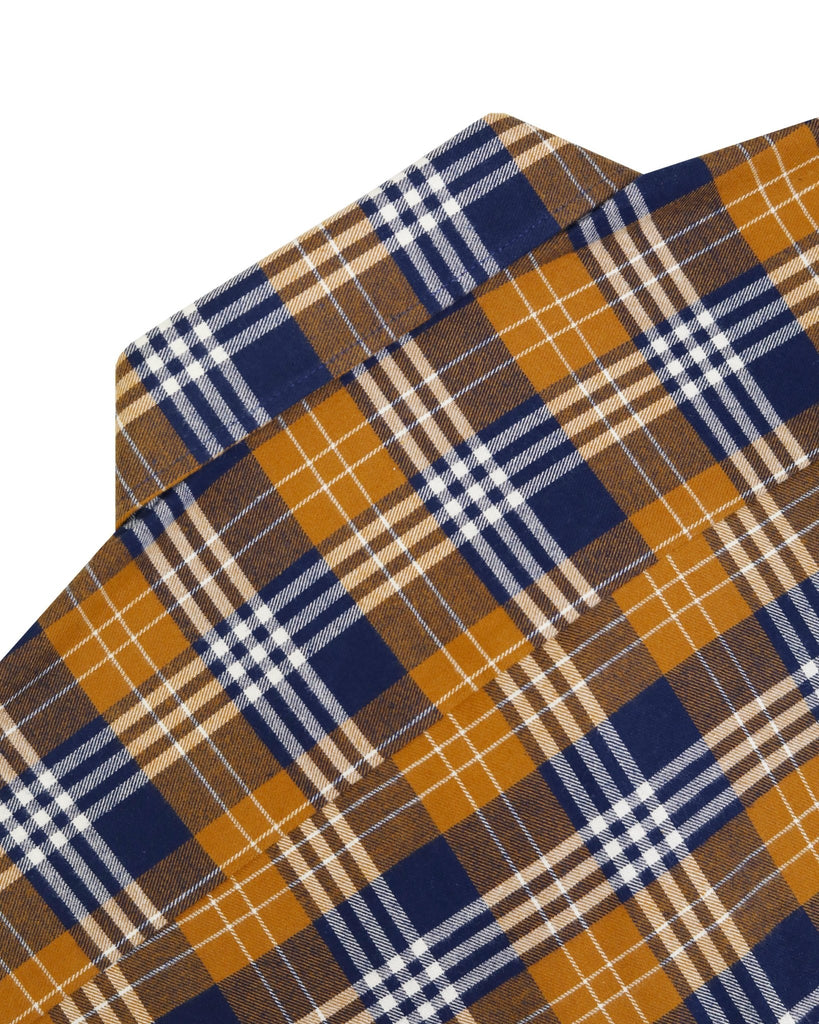 Manchester Camisa Franela Button Down Cuadrado - 100% Algodón - Manchester