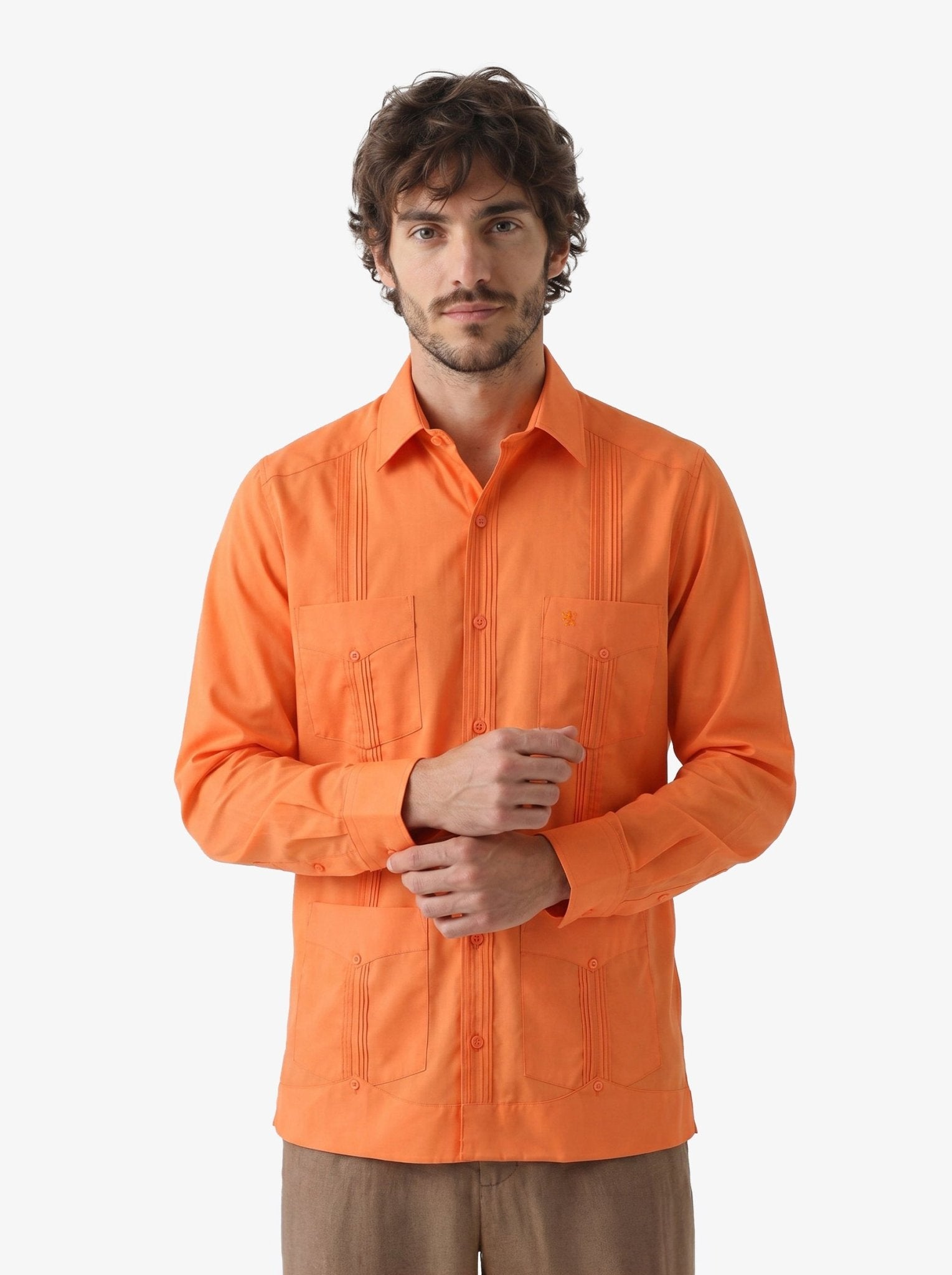 Manchester Camisa Guayabera 100% Algodón - Manga Larga - Manchester