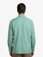 Manchester Camisa Guayabera 100% Algodón - Manga Larga color verde para hombre