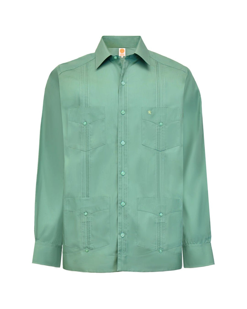 Manchester Camisa Guayabera 100% Algodón - Manga Larga - Manchester
